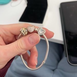 pandora charm bracelet, comes with charms